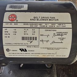 Belt Drive Fan And Blower Motor