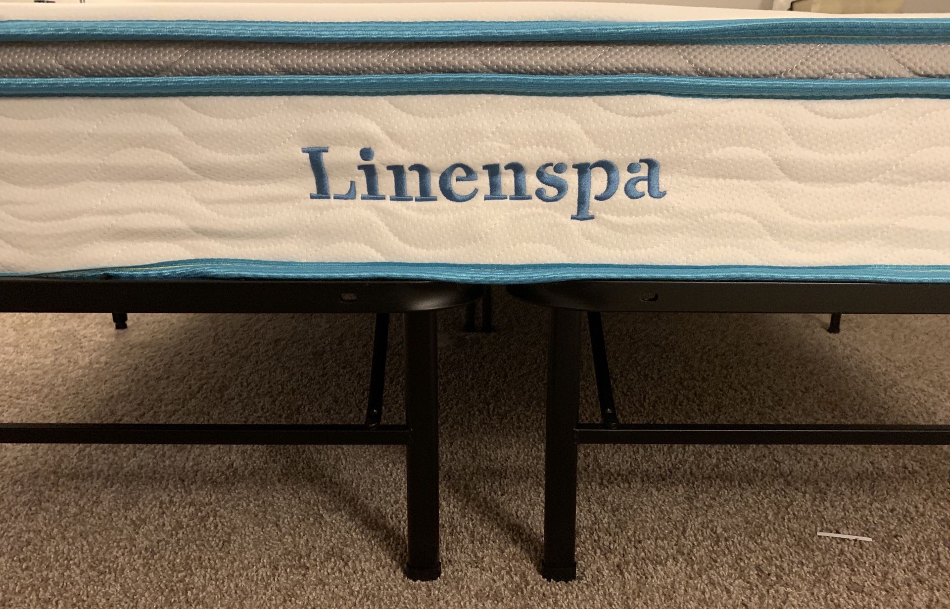 Queen LinenSpa Mattress and Bed Frame with storage