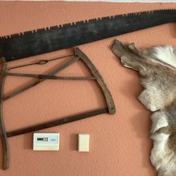 Vintage Two-Man Crosscut Saw & Bow Saw