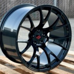 Dodge charger widebody 20x11 new srt styie rims set gloss blk