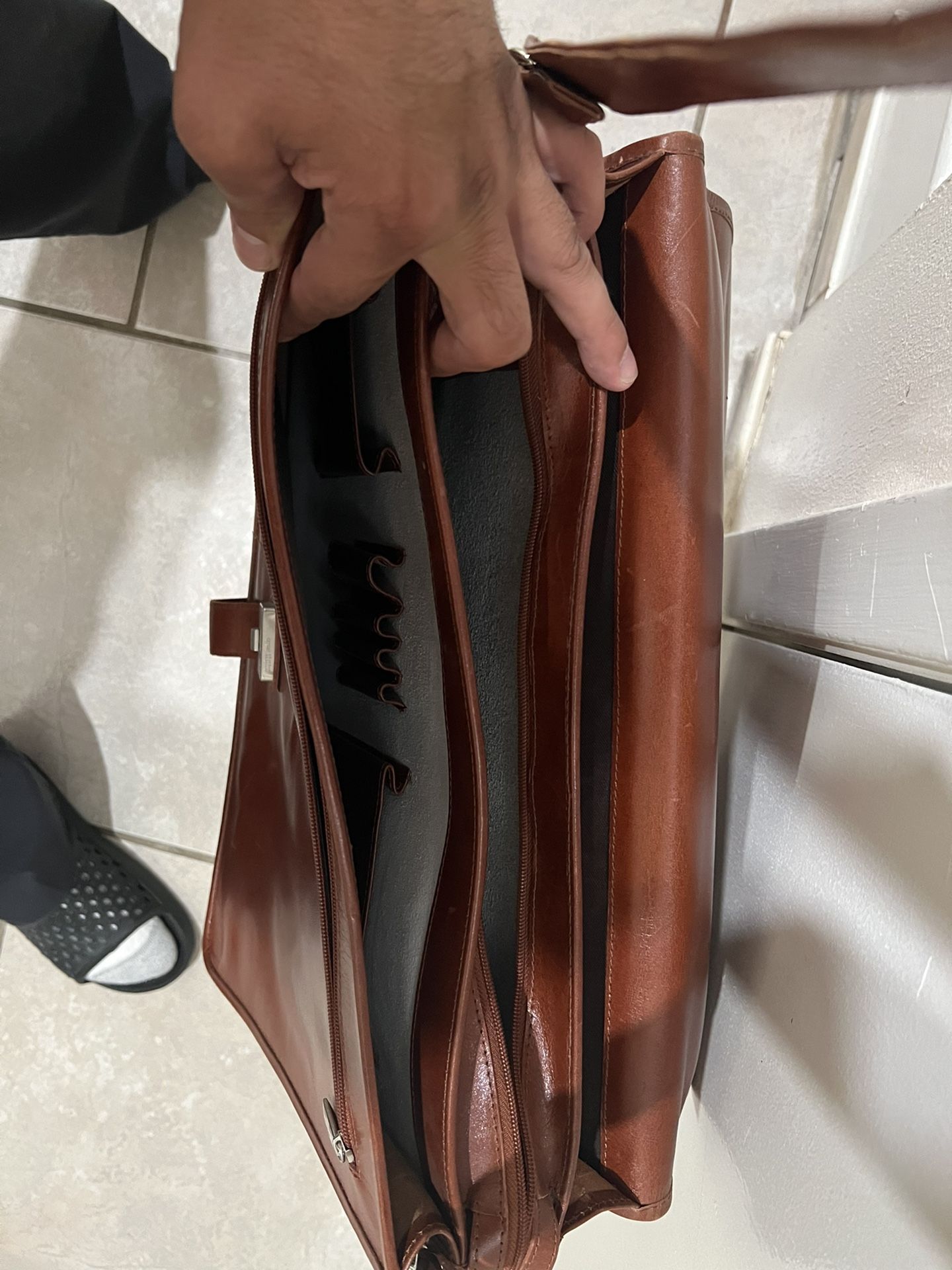 Leather Work Bag Shoulder Bag