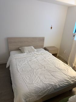 Bed frame +   Mattress +  Nightstand