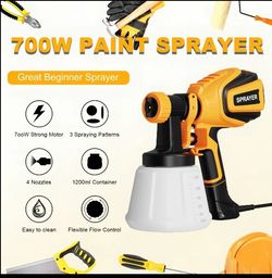 VF803 700W HVLP Paint Sprayer – 1200ml, 4 Nozzles