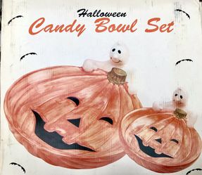 Halloween Candy Bowl Dish Set. New.