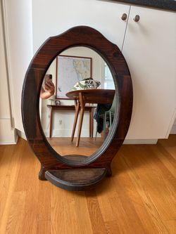 Vintage mirror with shelf