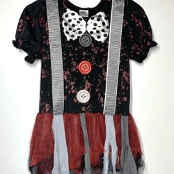Spirit Halloween Creepy Doll Scary Clown Juniors Youth Costume Dress Size L
