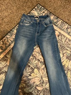Flared Rhinestone Jeans Lightwash