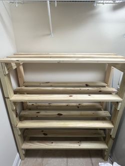 Move out sale Wooden Shoe Rack Shelving Unit / message your best offer , cash only