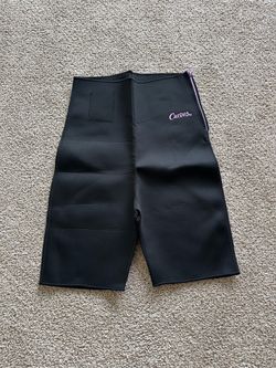 Curves Neoprene Trimming Shorts - Athletic High Waist Workout Sz L