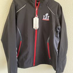 North End Sport NFL Super Bowl 51 Jacket SZ L Black Red Football Patriots LI