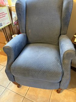 Blue Velvet Recliner