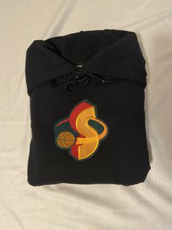 Super Sonic Logo Hoodie Black Custom XL(FITS LIKE L) 