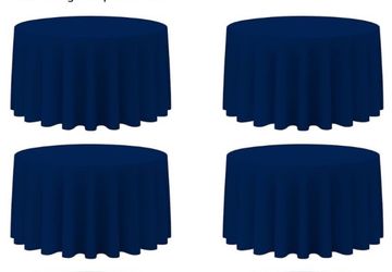 Navy blue 120 in round table cover