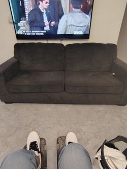 Charcoal gray sofa