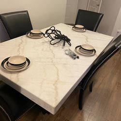Marble Kitchen Table Set