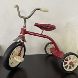 Vintage Red Radio Flyer Miniature Tricycle Toy For Dolls 1980s