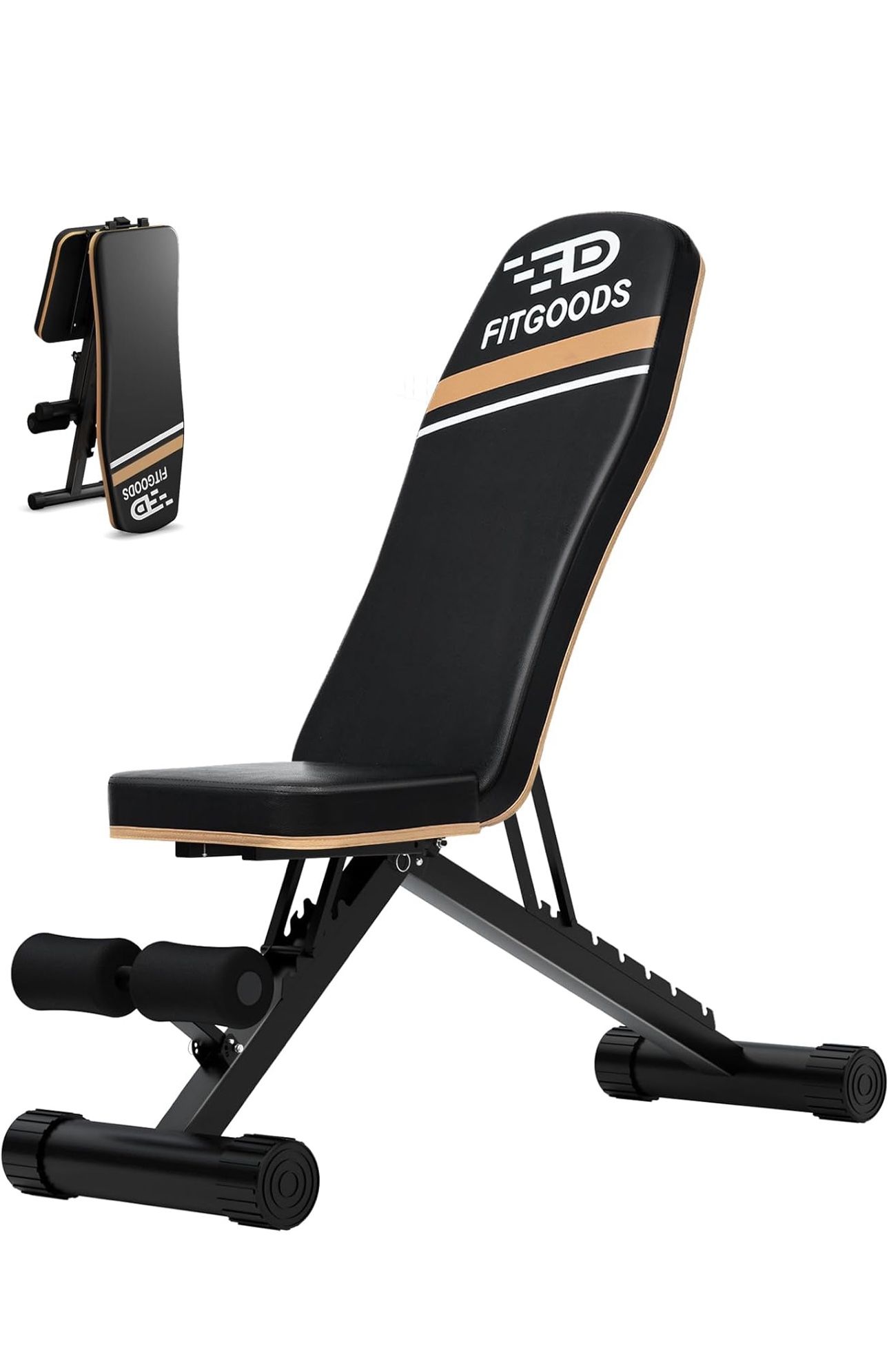 Assemble-Free Foldable Weight Bench Press for Home Gym