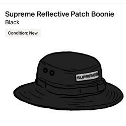 Supreme Reflective Patch Boonie Black