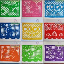 Papel Picado Coco Y Dia De Los Muertos. $5ea
