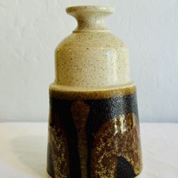 vintage stoneware boho pottery bud vase