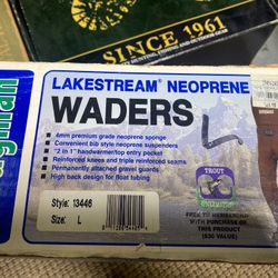 Hodgman Lakestream Neoprene Stoking Foot Waders Sz Large