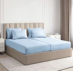 Split King Size Sheet Set - 7 Piece Set - Hotel Luxury Bed Sheets 