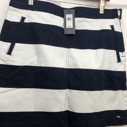TOMMY HILFIGER Women Canvas Cotton Mini A-line Skirt Pockets