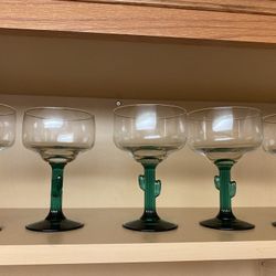 Cactus margarita glasses