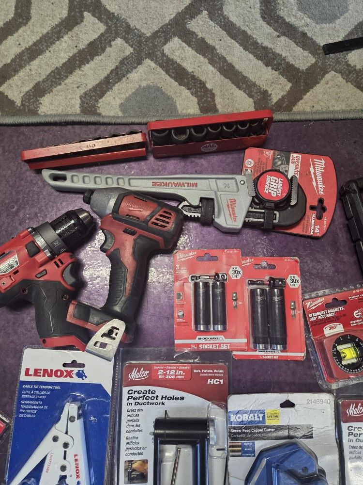 Assorted Milwaukee Tools, M18 M12