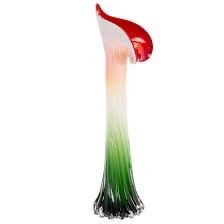 vintage Murano-style hand-blown art glass "Jack-in-the-Pulpit" or calla lily vase