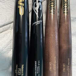 Wooden Baseball Bats – Pro Models (Maple & Birch)- Brand New (multiple available for each model)