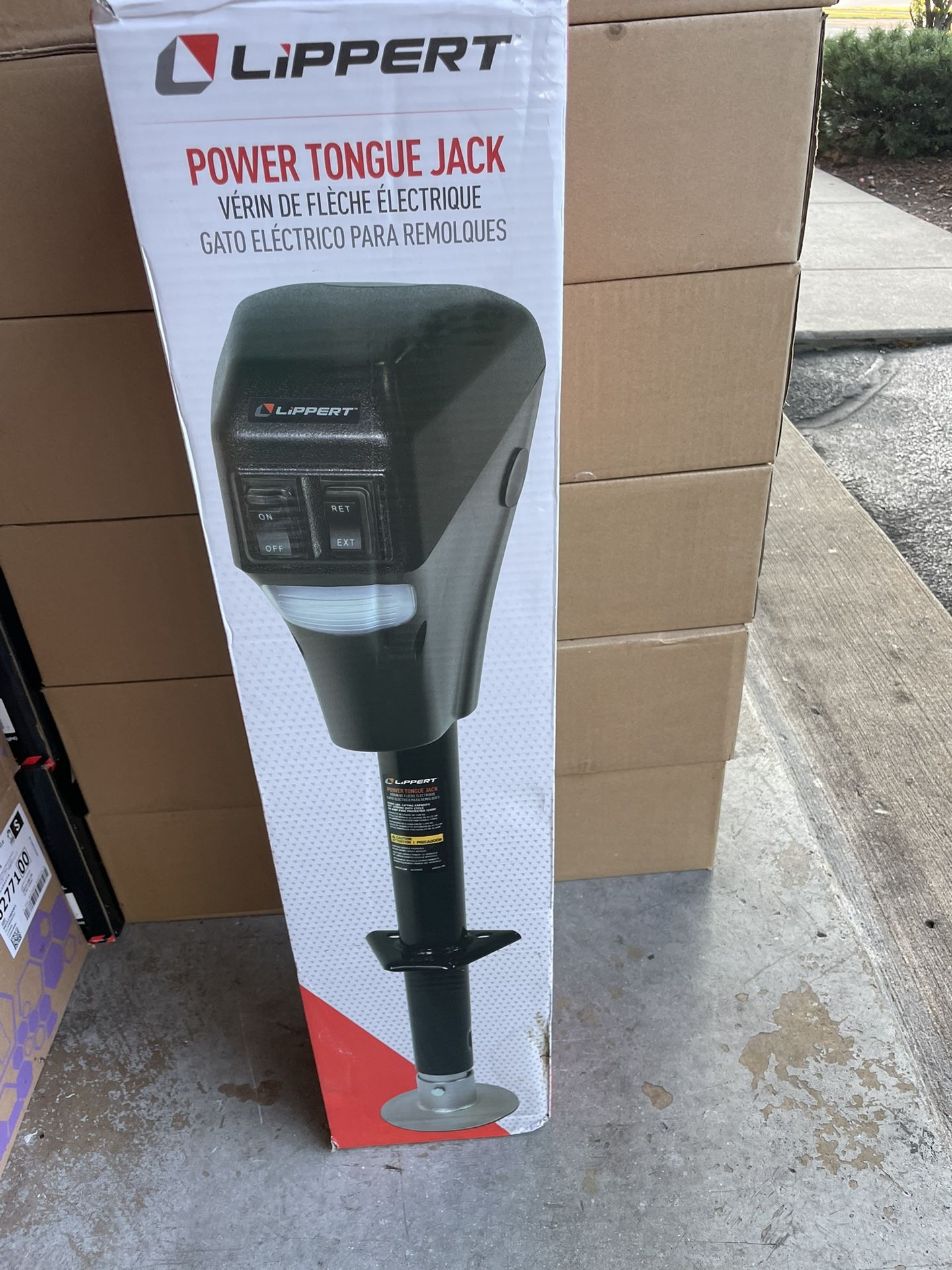 Lippert Power Tongue Jack for A-Frame Travel, Cargo, and Utility Trailers