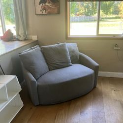 Gray Swivel Chair 