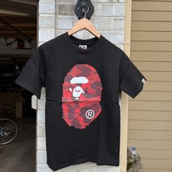 Bape Red Camo Ape Graphic Tee Grand New In Package
