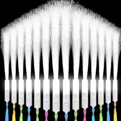 100x White LED Fiber Optic Wands Flashing Light Sticks Glow Party Wedding Decor