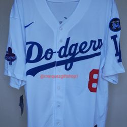 Men's Kike Hernandez Dodgers WS Jerseys (XL)