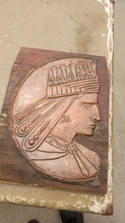 Copper Art On Wood
