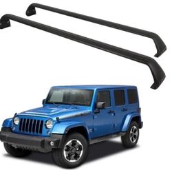 JINSANITY ROOF RACK CROSS BARS FIT FOR JEEP WRANGLER JK JL GLADIATOR JT 2007-2022 (4-DOOR HARD TOP)