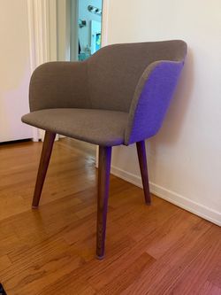 Accent dining upholstered chair mid century