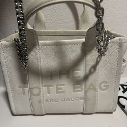 Marc Jacobs White Medium Cross Body Tote Bag