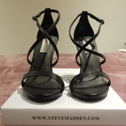 Steve Madden Feliz Black Heels Size 7