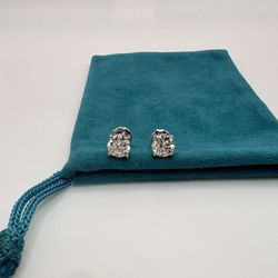 Moissanite .75 Ct 6mm 925 Stud Earrings 