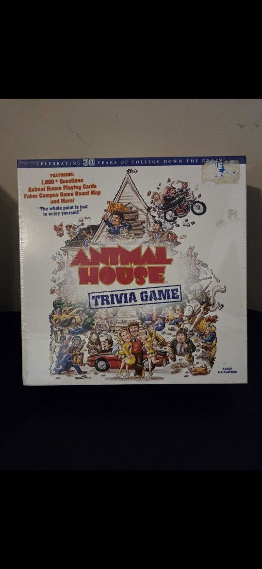 New Sealed- ANIMAL HOUSE Trivia Board Game