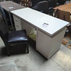 Brand New White Computer Desk 55"W