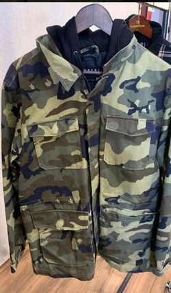 Camo Military Field Jacket with Hood