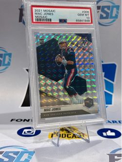 2021 Mosaic Mac Jones Mosaic Rookie Card PSA 10