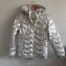 Puffy Jacket With Removable Hoodie. Size XS Women 