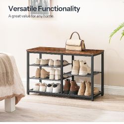 HOOBRO Shoe Bench, 5-Tier Shoe Rack 