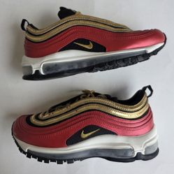 Nike Air Max 97 Red Gold Sequin (Women's) Size 6 NO BOX