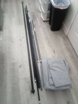 Curtain rods and curtains